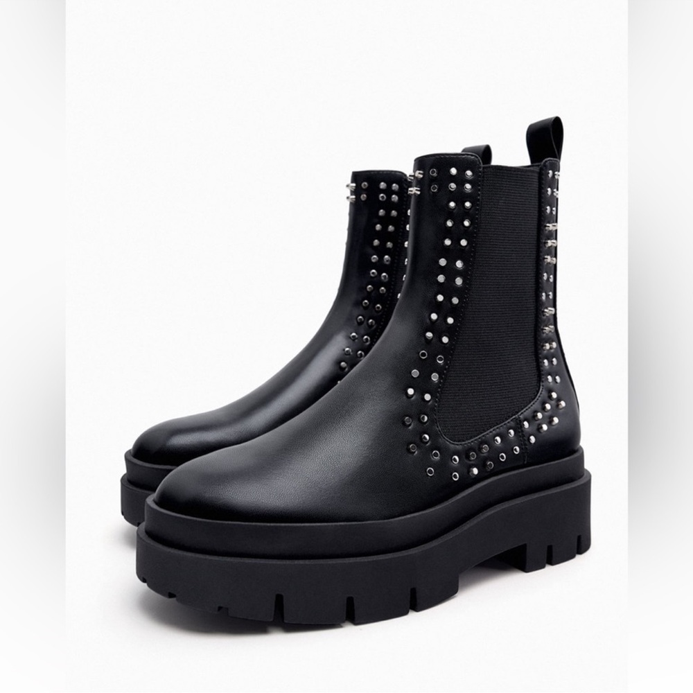 Zara Studded Chunky Boot